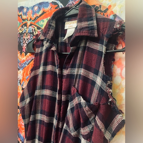 Plaid Purple & black form-giving, comfortable Cotton dress. SMALL. 3 pockets! - Picture 2 of 4